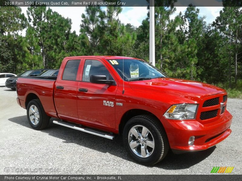 Flame Red / Black/Diesel Gray 2018 Ram 1500 Express Quad Cab