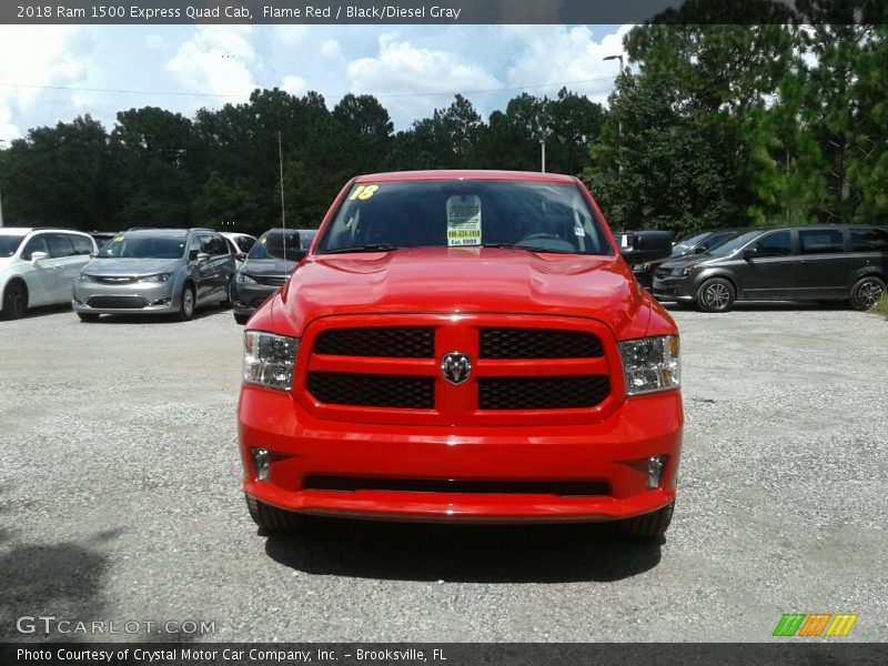 Flame Red / Black/Diesel Gray 2018 Ram 1500 Express Quad Cab