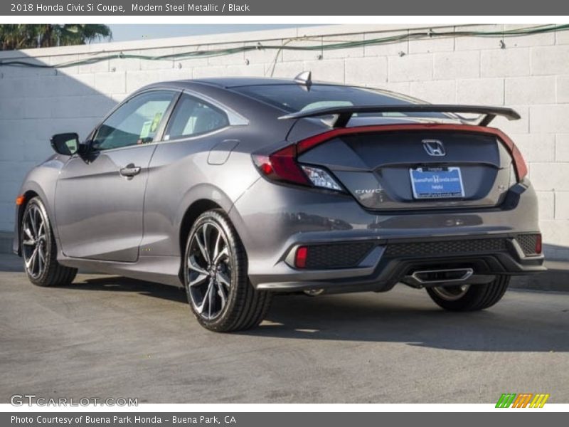 Modern Steel Metallic / Black 2018 Honda Civic Si Coupe