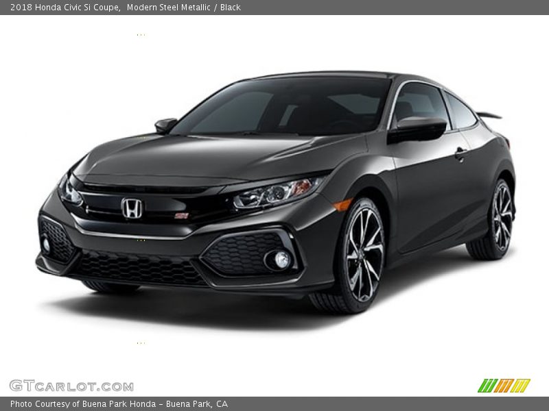 Modern Steel Metallic / Black 2018 Honda Civic Si Coupe