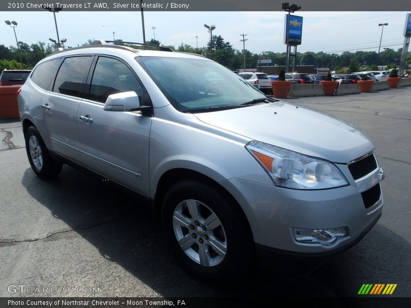 Silver Ice Metallic / Ebony 2010 Chevrolet Traverse LT AWD