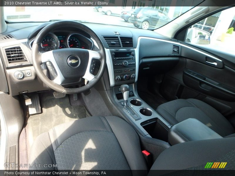 Silver Ice Metallic / Ebony 2010 Chevrolet Traverse LT AWD