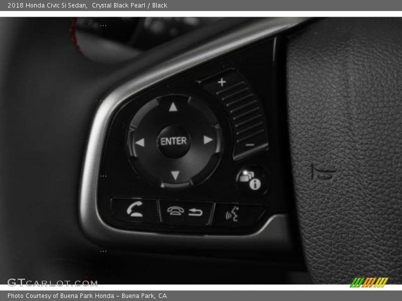 Crystal Black Pearl / Black 2018 Honda Civic Si Sedan