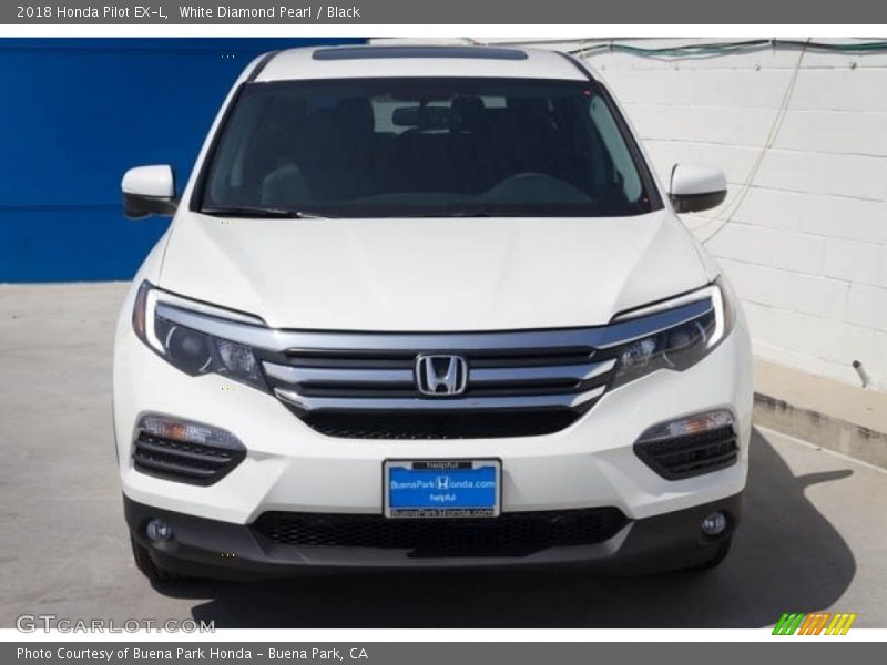White Diamond Pearl / Black 2018 Honda Pilot EX-L