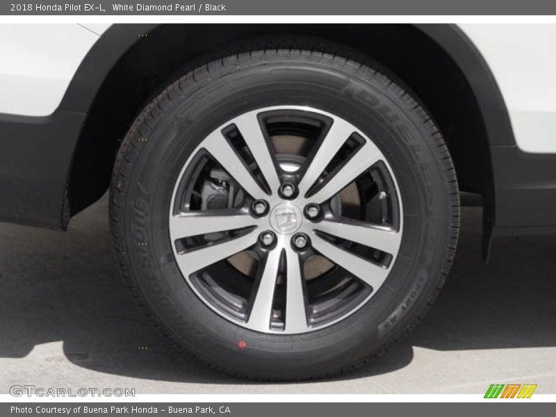 White Diamond Pearl / Black 2018 Honda Pilot EX-L
