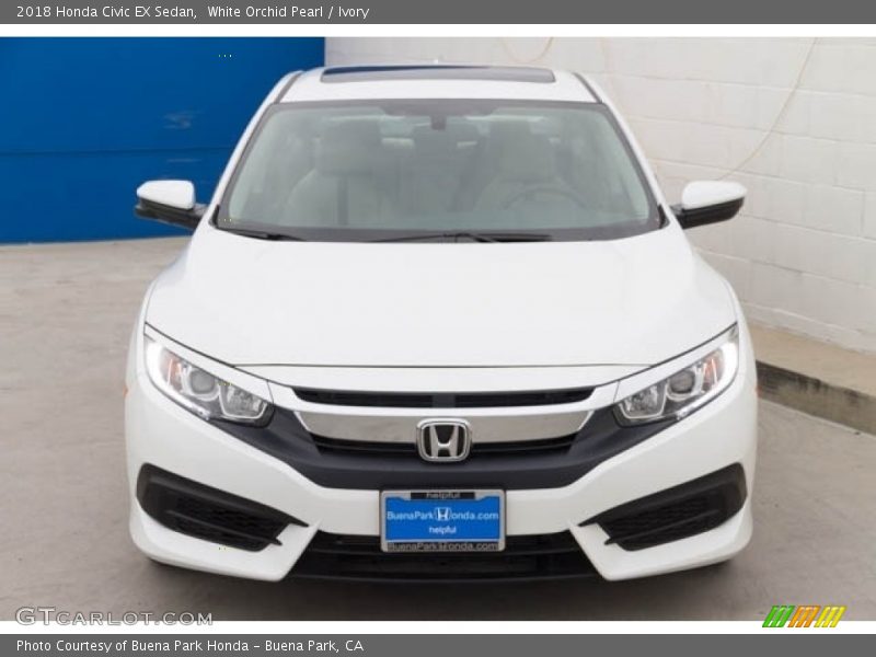 White Orchid Pearl / Ivory 2018 Honda Civic EX Sedan