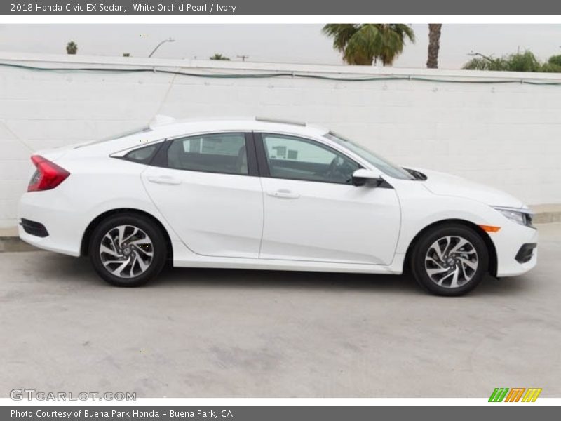 White Orchid Pearl / Ivory 2018 Honda Civic EX Sedan