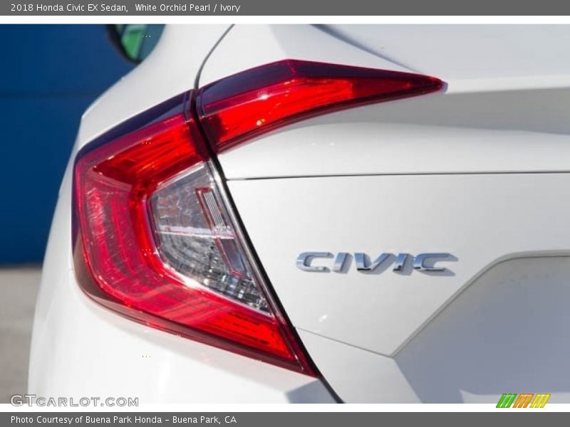 White Orchid Pearl / Ivory 2018 Honda Civic EX Sedan
