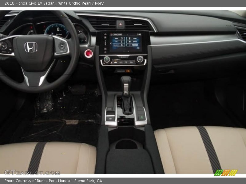 White Orchid Pearl / Ivory 2018 Honda Civic EX Sedan
