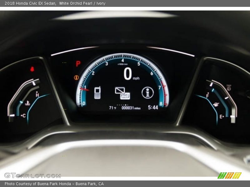 White Orchid Pearl / Ivory 2018 Honda Civic EX Sedan