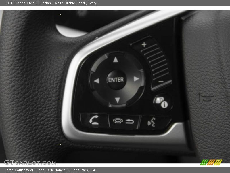White Orchid Pearl / Ivory 2018 Honda Civic EX Sedan