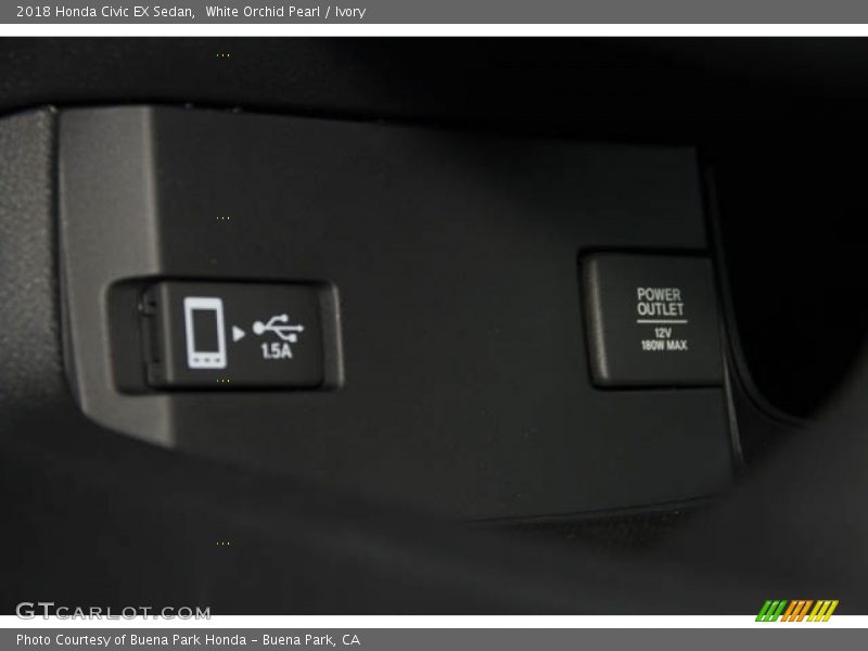 White Orchid Pearl / Ivory 2018 Honda Civic EX Sedan