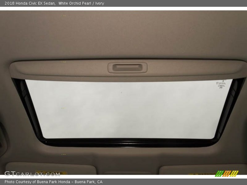 White Orchid Pearl / Ivory 2018 Honda Civic EX Sedan