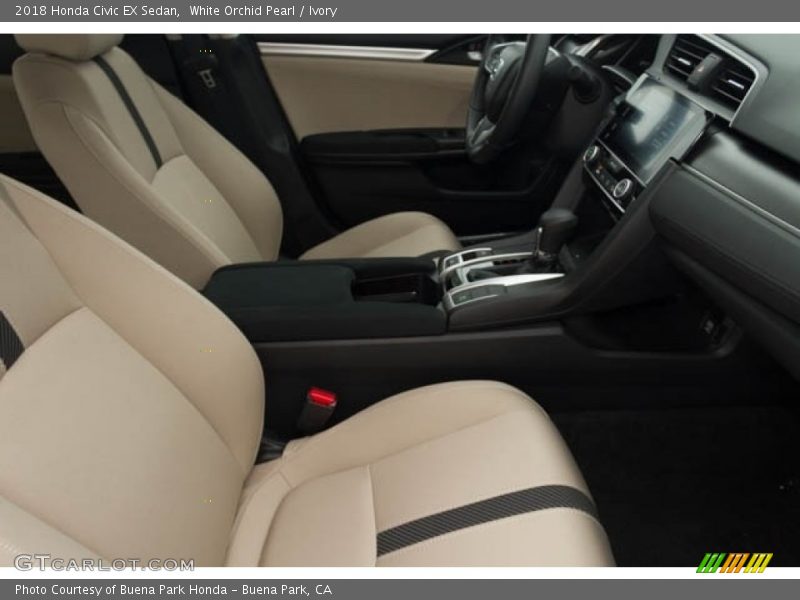 White Orchid Pearl / Ivory 2018 Honda Civic EX Sedan