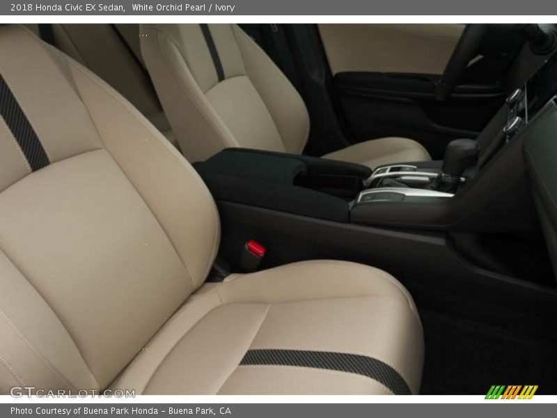 White Orchid Pearl / Ivory 2018 Honda Civic EX Sedan