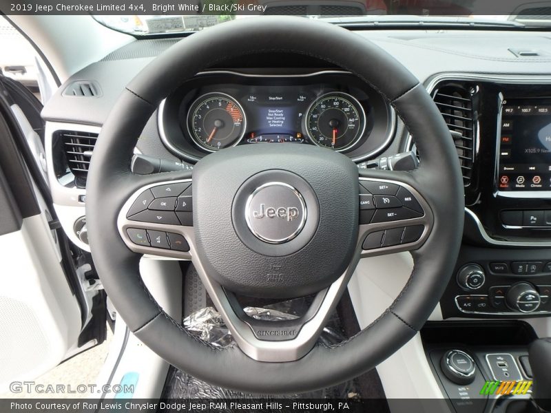 Bright White / Black/Ski Grey 2019 Jeep Cherokee Limited 4x4
