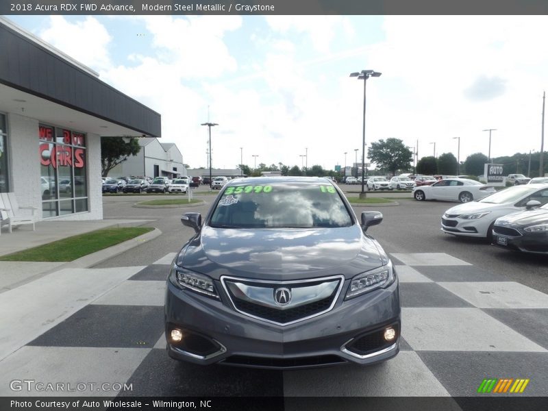 Modern Steel Metallic / Graystone 2018 Acura RDX FWD Advance
