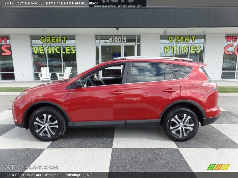 Barcelona Red Metallic / Black 2017 Toyota RAV4 LE