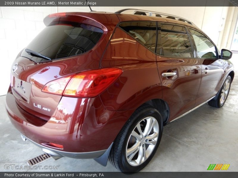 Merlot Metallic / Beige 2009 Nissan Murano LE AWD