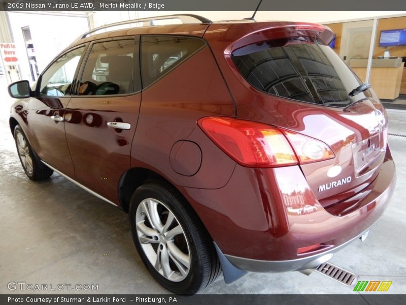 Merlot Metallic / Beige 2009 Nissan Murano LE AWD