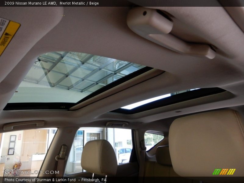 Merlot Metallic / Beige 2009 Nissan Murano LE AWD