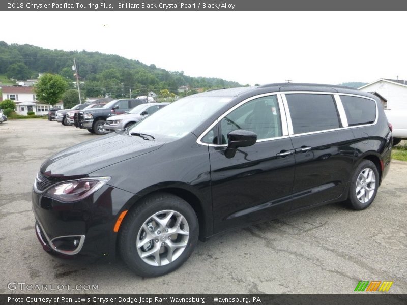 Brilliant Black Crystal Pearl / Black/Alloy 2018 Chrysler Pacifica Touring Plus