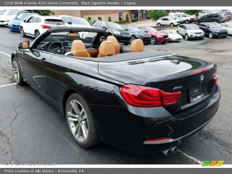 Black Sapphire Metallic / Cognac 2018 BMW 4 Series 430i xDrive Convertible