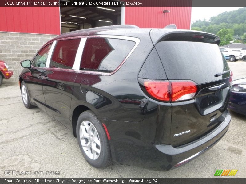 Brilliant Black Crystal Pearl / Black/Alloy 2018 Chrysler Pacifica Touring Plus