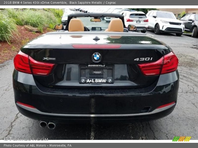 Black Sapphire Metallic / Cognac 2018 BMW 4 Series 430i xDrive Convertible
