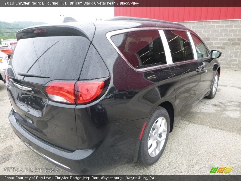 Brilliant Black Crystal Pearl / Black/Alloy 2018 Chrysler Pacifica Touring Plus