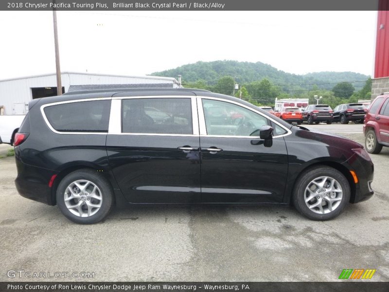 Brilliant Black Crystal Pearl / Black/Alloy 2018 Chrysler Pacifica Touring Plus
