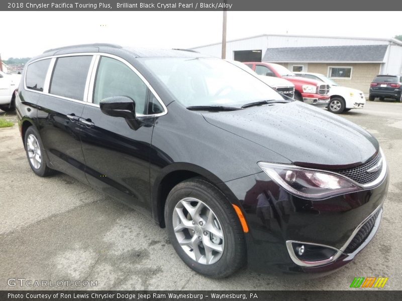 Brilliant Black Crystal Pearl / Black/Alloy 2018 Chrysler Pacifica Touring Plus