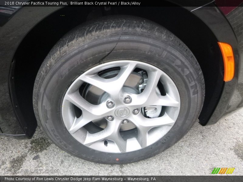 Brilliant Black Crystal Pearl / Black/Alloy 2018 Chrysler Pacifica Touring Plus