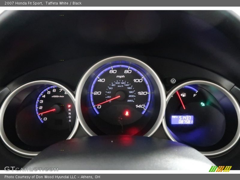 Taffeta White / Black 2007 Honda Fit Sport