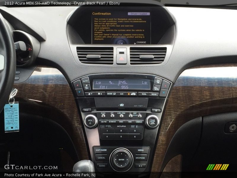 Crystal Black Pearl / Ebony 2012 Acura MDX SH-AWD Technology