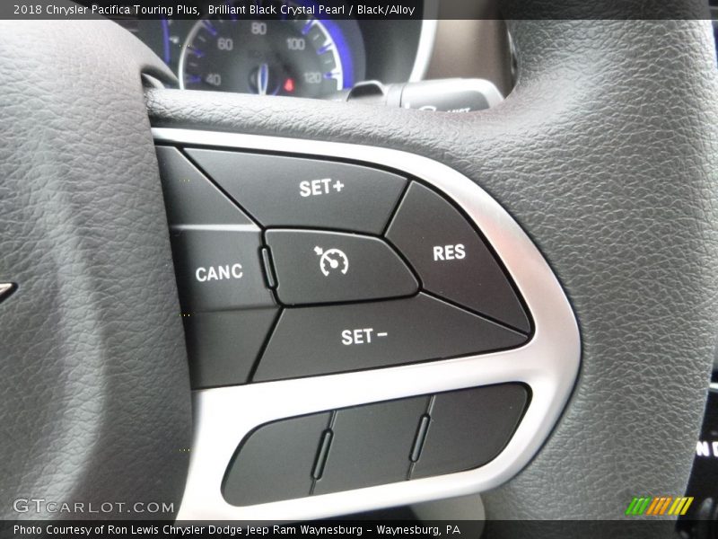Brilliant Black Crystal Pearl / Black/Alloy 2018 Chrysler Pacifica Touring Plus