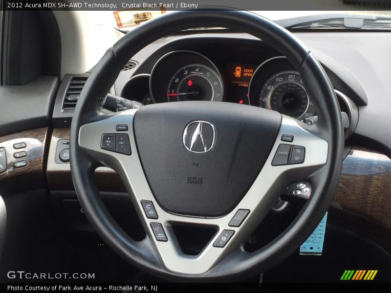 Crystal Black Pearl / Ebony 2012 Acura MDX SH-AWD Technology