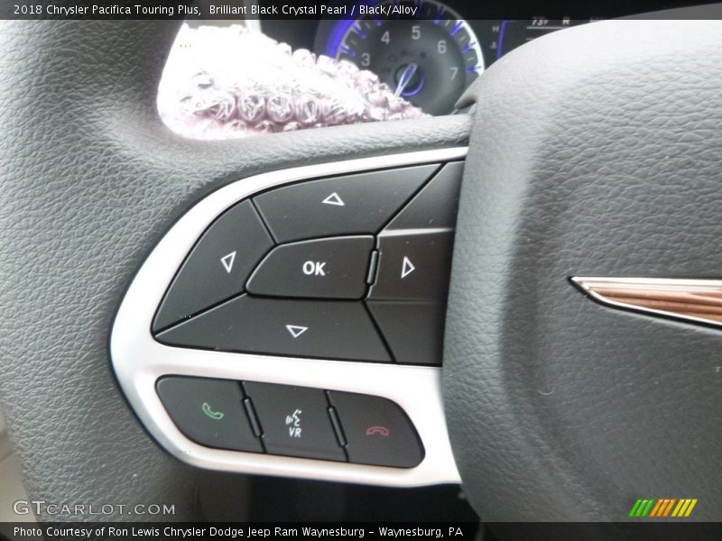 Brilliant Black Crystal Pearl / Black/Alloy 2018 Chrysler Pacifica Touring Plus