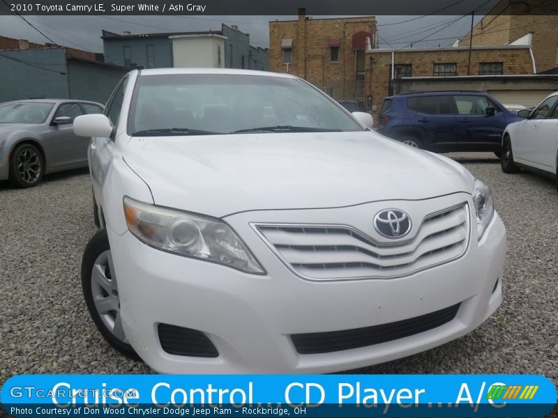 Super White / Ash Gray 2010 Toyota Camry LE