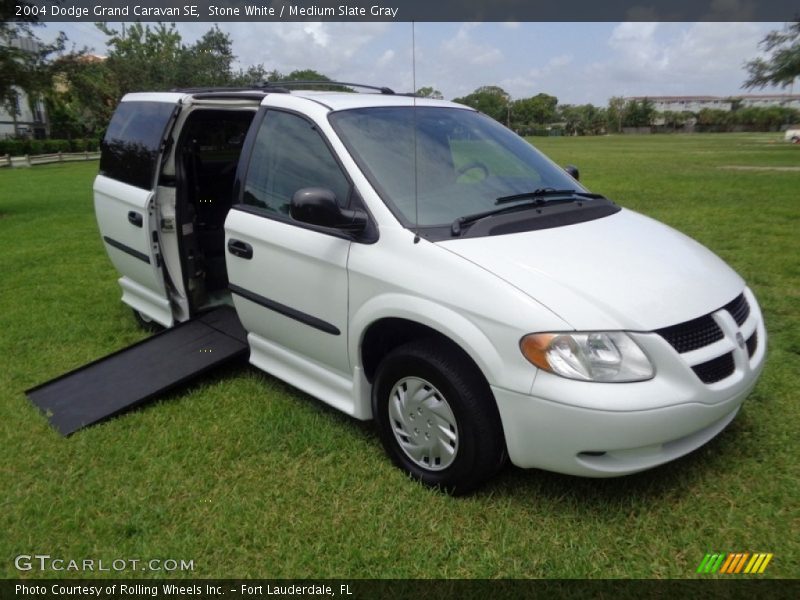 Stone White / Medium Slate Gray 2004 Dodge Grand Caravan SE