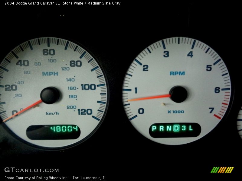 Stone White / Medium Slate Gray 2004 Dodge Grand Caravan SE