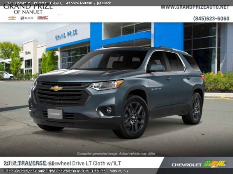 Graphite Metallic / Jet Black 2018 Chevrolet Traverse LT AWD