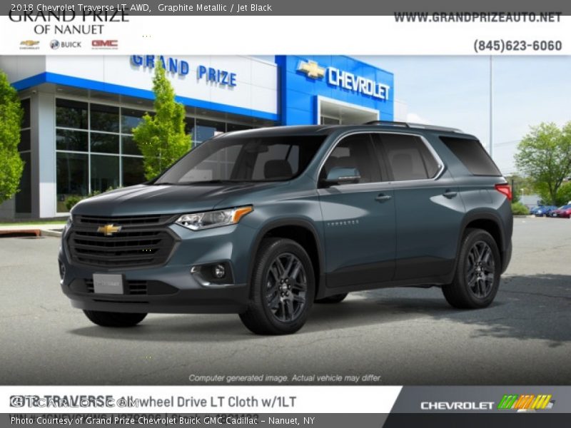 Graphite Metallic / Jet Black 2018 Chevrolet Traverse LT AWD