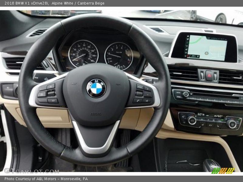 Alpine White / Canberra Beige 2018 BMW X1 xDrive28i