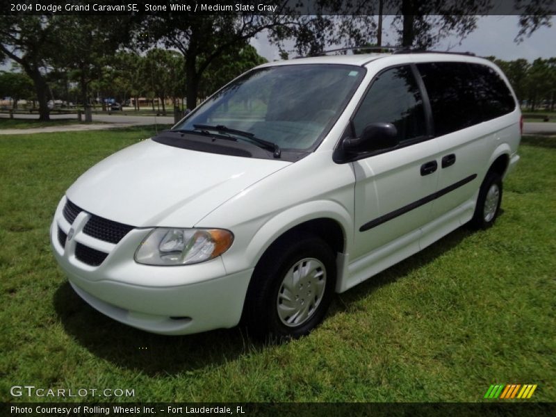 Stone White / Medium Slate Gray 2004 Dodge Grand Caravan SE
