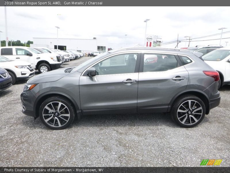 Gun Metallic / Charcoal 2018 Nissan Rogue Sport SL AWD