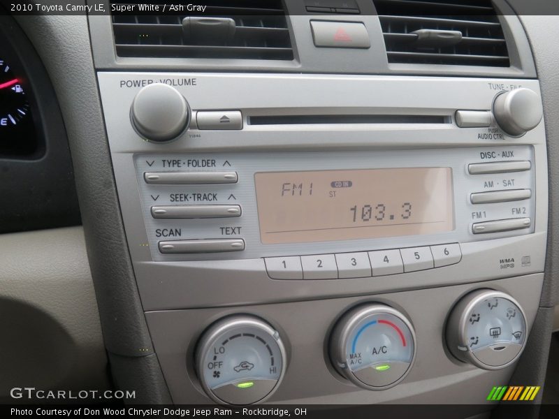 Super White / Ash Gray 2010 Toyota Camry LE
