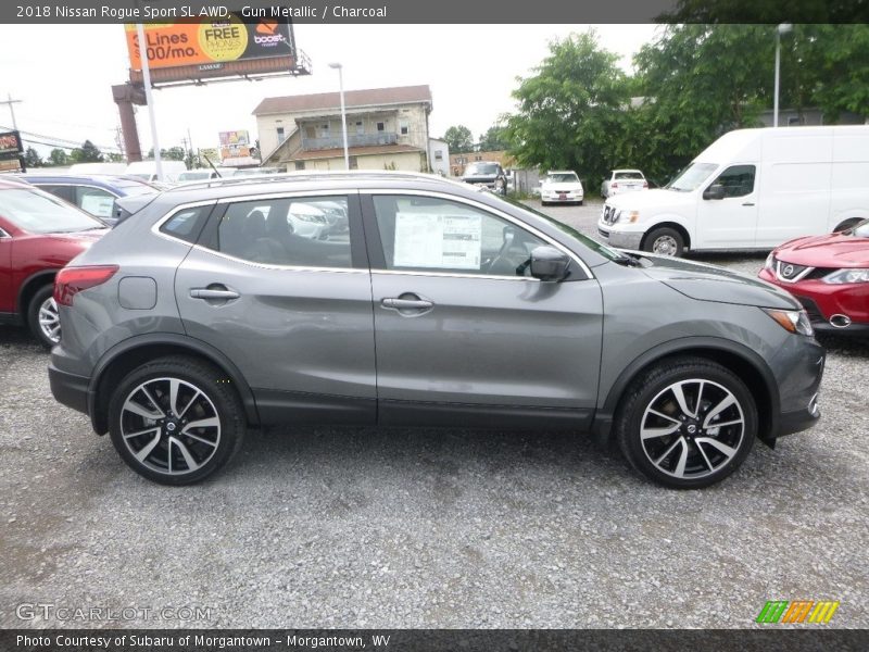 Gun Metallic / Charcoal 2018 Nissan Rogue Sport SL AWD