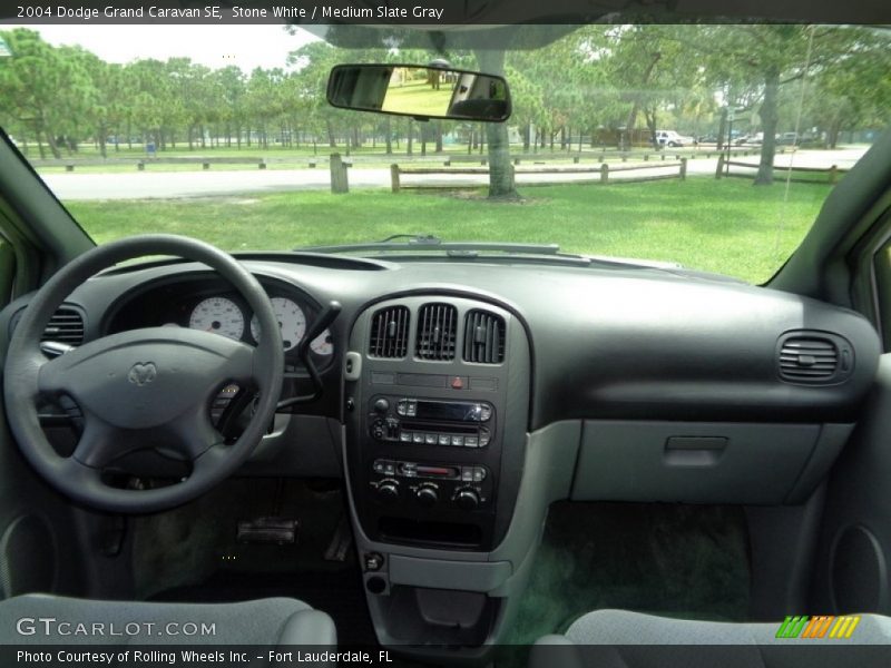 Stone White / Medium Slate Gray 2004 Dodge Grand Caravan SE