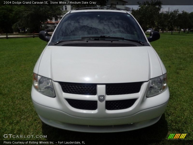 Stone White / Medium Slate Gray 2004 Dodge Grand Caravan SE